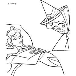 Раскраска: Спящая красавица (Анимационные фильмы) #130839 - Бесплатные раскраски для печати