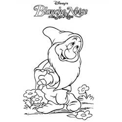 Раскраска: Белоснежка и семь гномов (Анимационные фильмы) #133899 - Бесплатные раскраски для печати