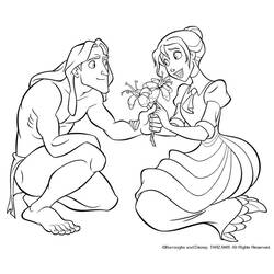 Раскраска: Тарзан (Анимационные фильмы) #131081 - Бесплатные раскраски для печати