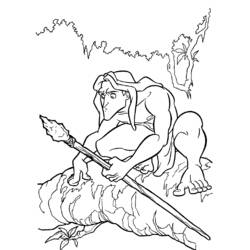Раскраска: Тарзан (Анимационные фильмы) #131101 - Бесплатные раскраски для печати