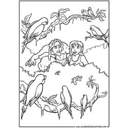 Раскраска: Тарзан (Анимационные фильмы) #131111 - Бесплатные раскраски для печати