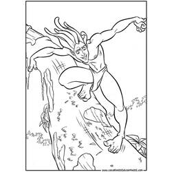 Раскраска: Тарзан (Анимационные фильмы) #131115 - Бесплатные раскраски для печати