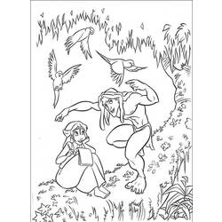 Раскраска: Тарзан (Анимационные фильмы) #131181 - Бесплатные раскраски для печати