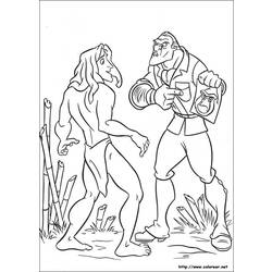 Раскраска: Тарзан (Анимационные фильмы) #131189 - Бесплатные раскраски для печати