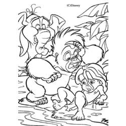 Раскраска: Тарзан (Анимационные фильмы) #131196 - Бесплатные раскраски для печати