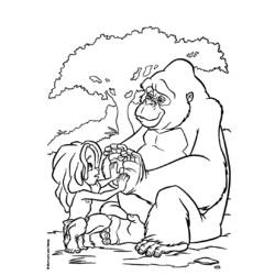 Раскраска: Тарзан (Анимационные фильмы) #131201 - Бесплатные раскраски для печати
