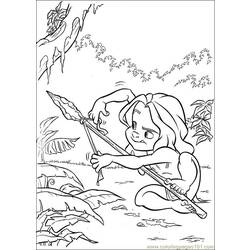 Раскраска: Тарзан (Анимационные фильмы) #131227 - Бесплатные раскраски для печати