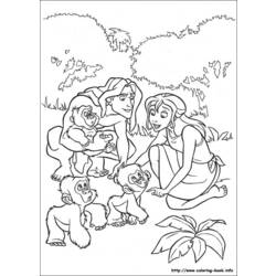 Раскраска: Тарзан (Анимационные фильмы) #131257 - Бесплатные раскраски для печати