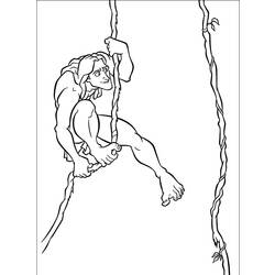 Раскраска: Тарзан (Анимационные фильмы) #131314 - Бесплатные раскраски для печати