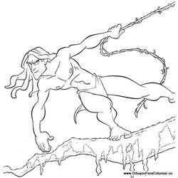 Раскраска: Тарзан (Анимационные фильмы) #131321 - Бесплатные раскраски для печати