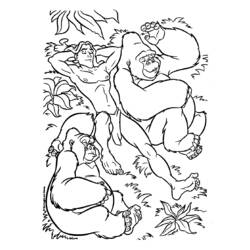 Раскраска: Тарзан (Анимационные фильмы) #131325 - Бесплатные раскраски для печати