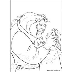Раскраска: Красавица и чудовище (Анимационные фильмы) #131039 - Бесплатные раскраски для печати