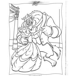 Раскраска: Красавица и чудовище (Анимационные фильмы) #131041 - Бесплатные раскраски для печати