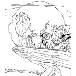 Раскраска: Король Лев (Анимационные фильмы) #73625 - Бесплатные раскраски для печати
