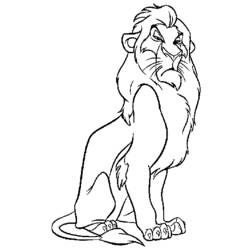 Раскраска: Король Лев (Анимационные фильмы) #73630 - Бесплатные раскраски для печати