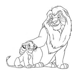 Раскраска: Король Лев (Анимационные фильмы) #73651 - Бесплатные раскраски для печати