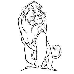 Раскраска: Король Лев (Анимационные фильмы) #73716 - Бесплатные раскраски для печати