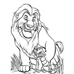 Раскраска: Король Лев (Анимационные фильмы) #73958 - Бесплатные раскраски для печати