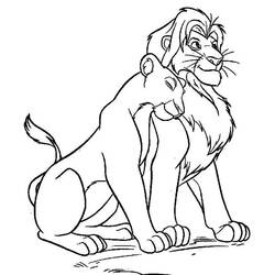 Раскраска: Король Лев (Анимационные фильмы) #73962 - Бесплатные раскраски для печати