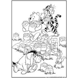 Раскраска: Винни-Пух (Анимационные фильмы) #28751 - Бесплатные раскраски для печати