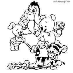 Раскраска: Винни-Пух (Анимационные фильмы) #28821 - Бесплатные раскраски для печати