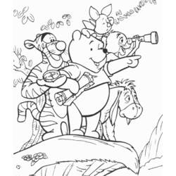 Раскраска: Винни-Пух (Анимационные фильмы) #28926 - Бесплатные раскраски для печати