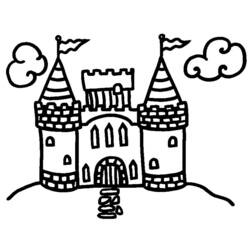 Раскраска: Замок (Здания и Архитектура) #62033 - Бесплатные раскраски для печати