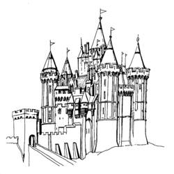 Раскраска: Замок (Здания и Архитектура) #62036 - Бесплатные раскраски для печати