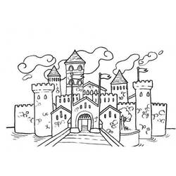 Раскраски: Замок - Бесплатные раскраски для печати