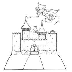Раскраска: Замок (Здания и Архитектура) #62047 - Бесплатные раскраски для печати