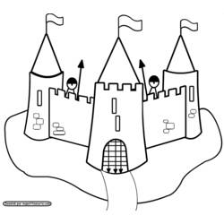 Раскраска: Замок (Здания и Архитектура) #62052 - Бесплатные раскраски для печати