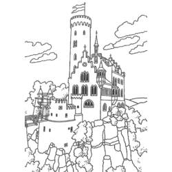 Раскраска: Замок (Здания и Архитектура) #62061 - Бесплатные раскраски для печати