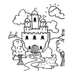 Раскраска: Замок (Здания и Архитектура) #62068 - Бесплатные раскраски для печати