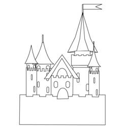 Раскраска: Замок (Здания и Архитектура) #62099 - Бесплатные раскраски для печати