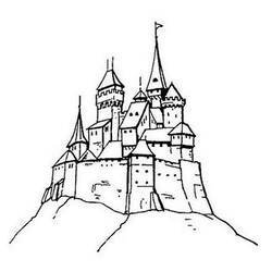 Раскраска: Замок (Здания и Архитектура) #62111 - Бесплатные раскраски для печати