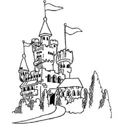 Раскраска: Замок (Здания и Архитектура) #62154 - Бесплатные раскраски для печати