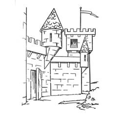 Раскраска: Замок (Здания и Архитектура) #62180 - Бесплатные раскраски для печати