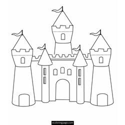 Раскраска: Замок (Здания и Архитектура) #62224 - Бесплатные раскраски для печати