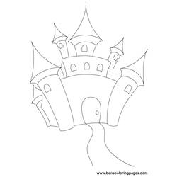 Раскраска: Замок (Здания и Архитектура) #62250 - Бесплатные раскраски для печати