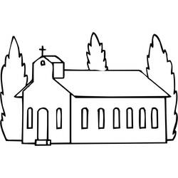 Раскраска: церковь (Здания и Архитектура) #64259 - Бесплатные раскраски для печати