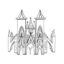 Раскраска: церковь (Здания и Архитектура) #64263 - Бесплатные раскраски для печати