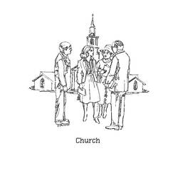 Раскраска: церковь (Здания и Архитектура) #64296 - Бесплатные раскраски для печати