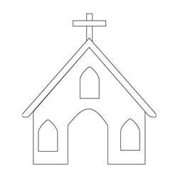 Раскраска: церковь (Здания и Архитектура) #64315 - Бесплатные раскраски для печати