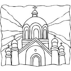 Раскраска: церковь (Здания и Архитектура) #64333 - Бесплатные раскраски для печати