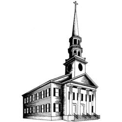 Раскраска: церковь (Здания и Архитектура) #64341 - Бесплатные раскраски для печати