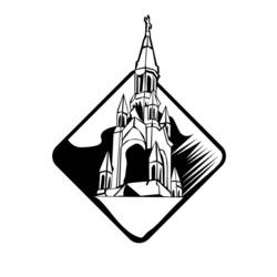Раскраска: церковь (Здания и Архитектура) #64369 - Бесплатные раскраски для печати