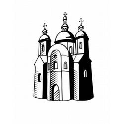 Раскраска: церковь (Здания и Архитектура) #64417 - Бесплатные раскраски для печати