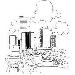 Раскраска: город (Здания и Архитектура) #64843 - Бесплатные раскраски для печати