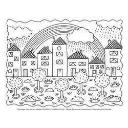 Раскраска: город (Здания и Архитектура) #64847 - Бесплатные раскраски для печати