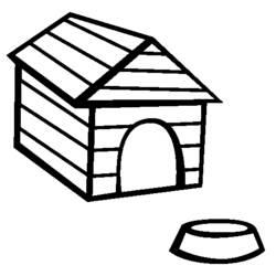 Раскраска: собачья конура (Здания и Архитектура) #62341 - Бесплатные раскраски для печати